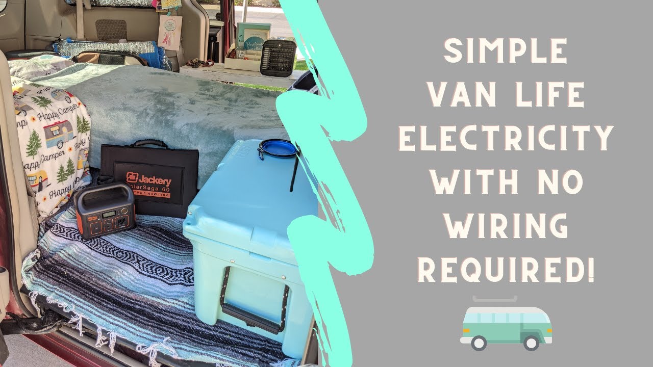Van Life Electricity With No Wiring Required! | Minivan Camper Conversion