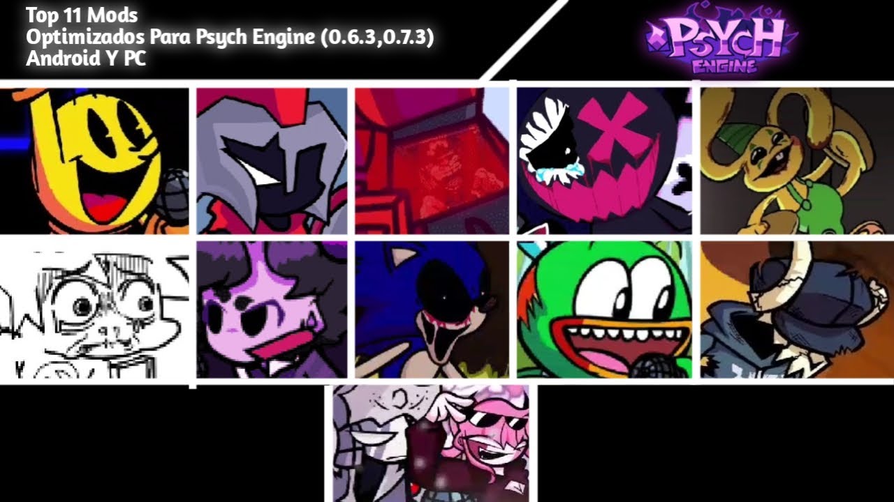 Top 11 Mods Para FnF Psych Engine (0.6.3, 0.7.3) Android/Pc (Mod-Folder) 