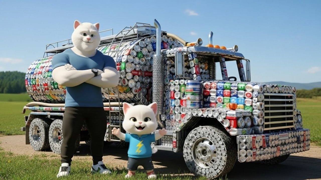 Kitten’s Soda Can Watering Truck Was a Joke to Everyone:The Final Scene Is Unbelievable|Ai Cat Story