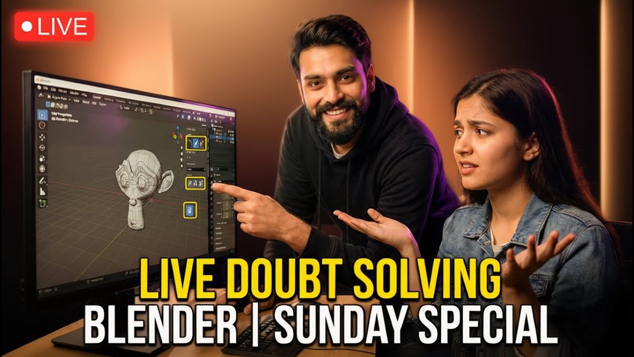 Blender LIVE Doubt Solving Class | Sunday Special 🔥 Ask Anything