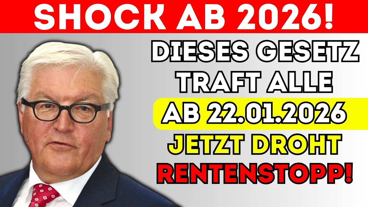 🚨 Schock für Rentner: Neues Gesetz ab 22.01.2026 – Wesentliche Änderungen