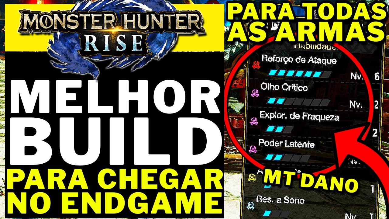 Monster Hunter Rise - A MELHOR BUILD PARA CHEGAR AO ENDGAME FACIL!!!!