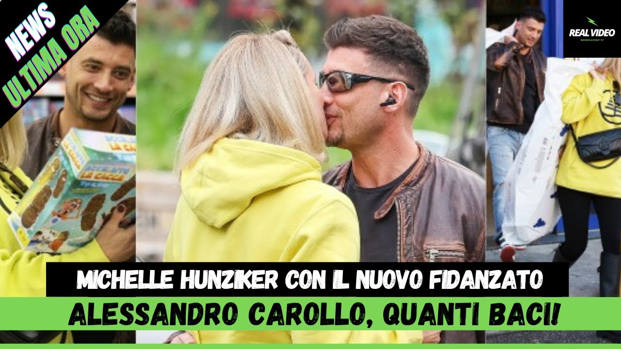 Michelle Hunziker con il nuovo fidanzato Alessandro Carollo, quanti baci!