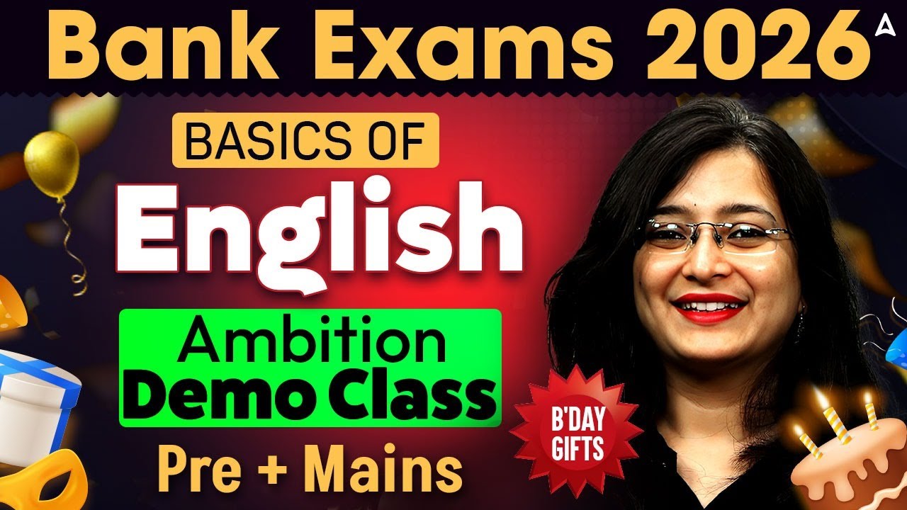 Bank Exams 2026 | Basics of English Demo Class for Prelims & Mains | English by Kinjal Ma&rsquo;am