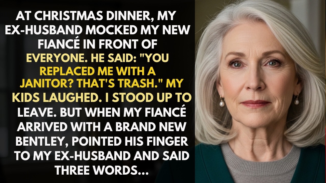 At Christmas Dinner, My Ex Mocked My “Janitor” Fiancé: “He’s TRASH!” My Kids Laughed. He Smiled And.