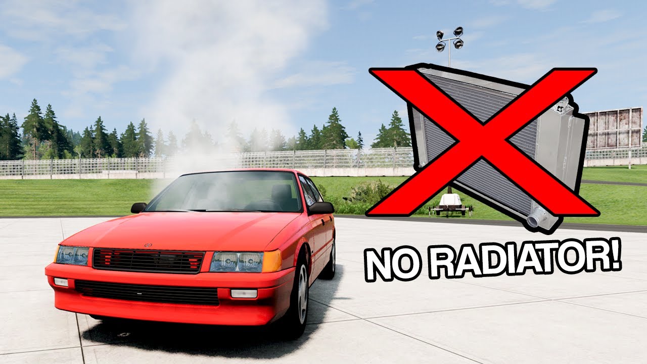 How long can a car run without a radiator? | BeamNG Drive