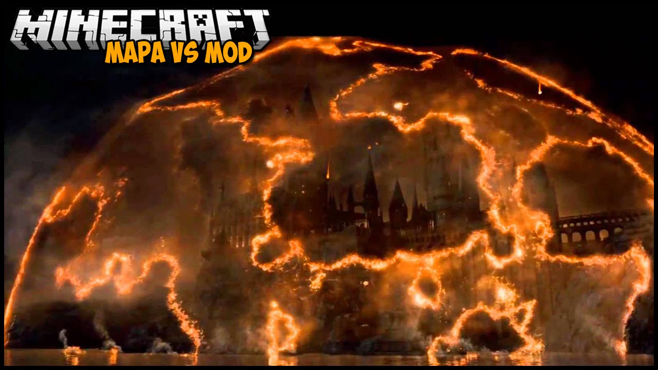 Minecraft: MAPA VS MOD - HOGWARTS Vs Bomba Nuclear