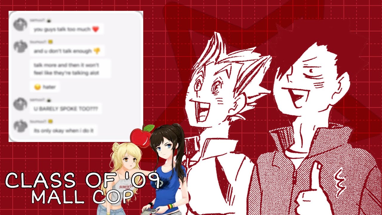 !! ☆ MALL COP [1/2] || class of ‘09 x haikyuu texts ☆ !!