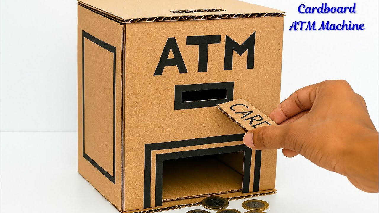 How To Make Cardboard ATM Machine | Mini ATM Machine| Coin Bank Machine Making 