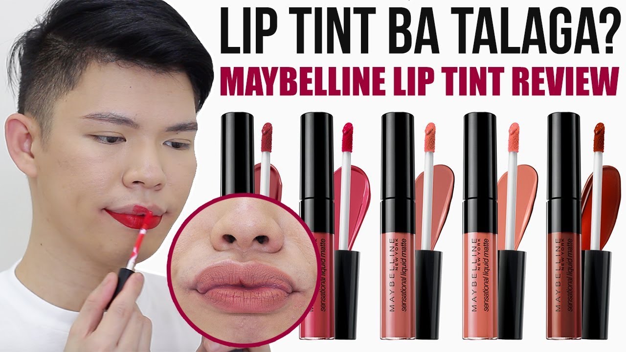 WATCH THIS BEFORE YOU BUY!!! MAYBELLINE LIP TINT REVIEW + SWATCHES (THE TEA!!!) | Kenny Manalad