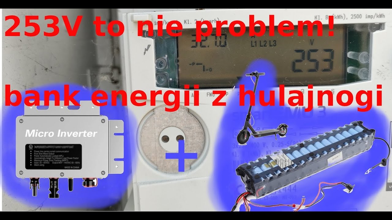 Bank energii do mikroinwertera z baterii hulajnogi 36V 500Wh