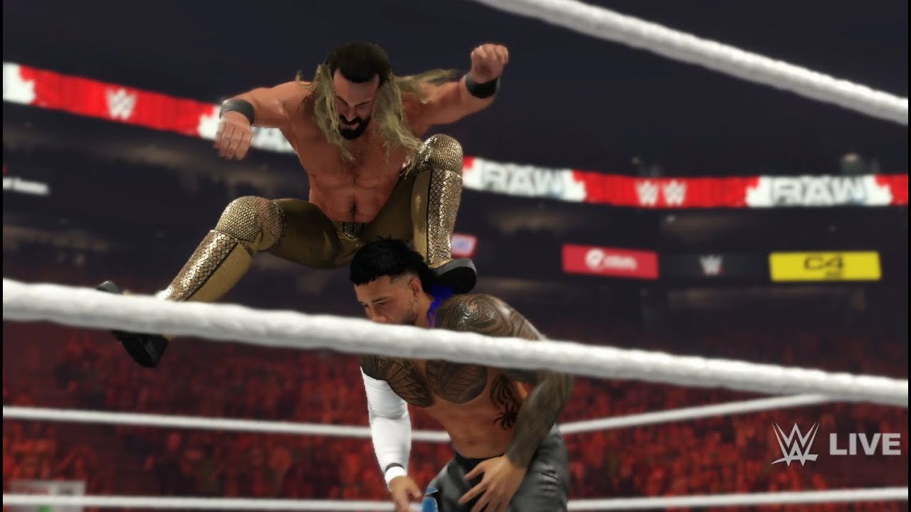 WWE 2K23 Seth “Freakin” Rollins vs. Jey Uso World Heavyweight Title Match Raw, Dec. 4, 2023