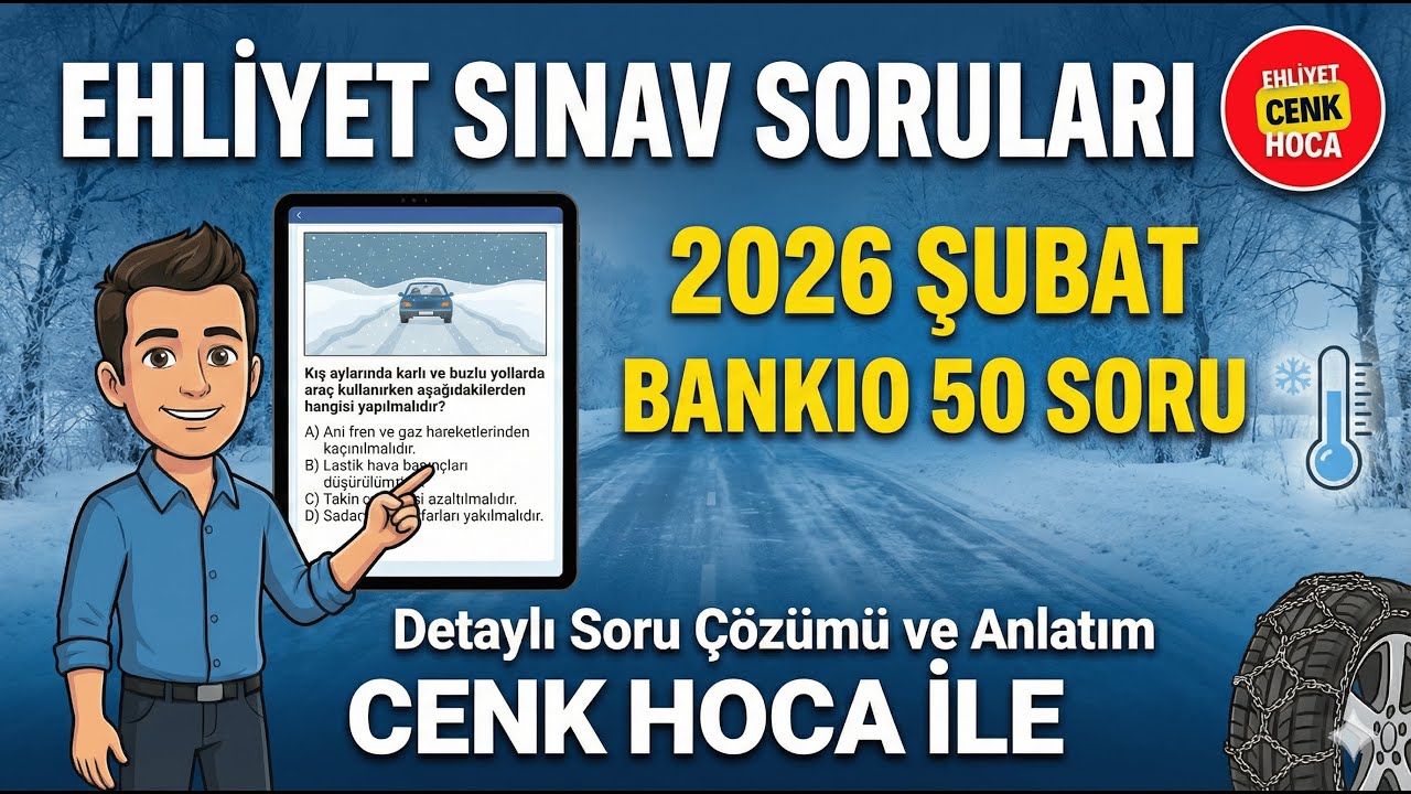 Ehliyet Sınav Soruları  2026 Şubat Çıkmış Sorular