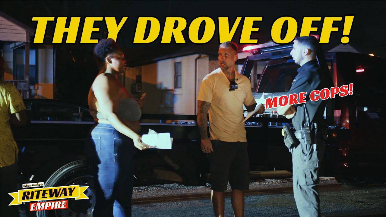 Her boyfriend DROVE AWAY when we showed up!
