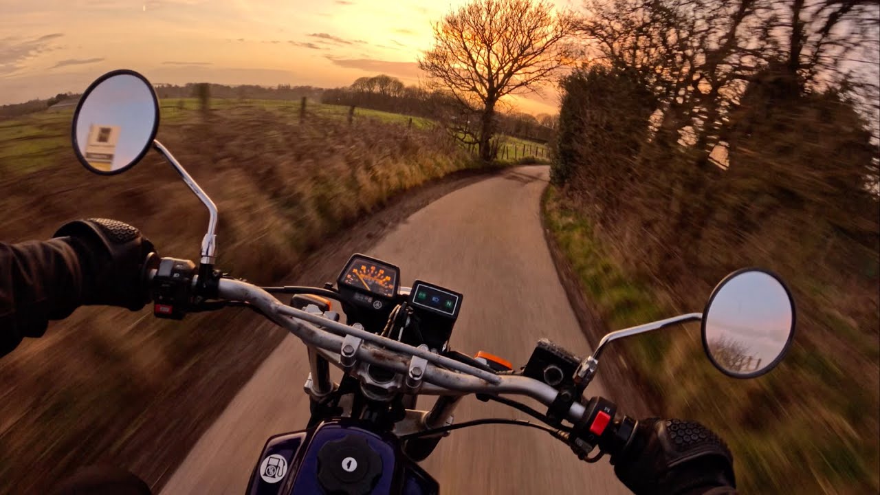 A short ride into the countryside on my Yamaha TW 125 | POV Raw Sound [4K]