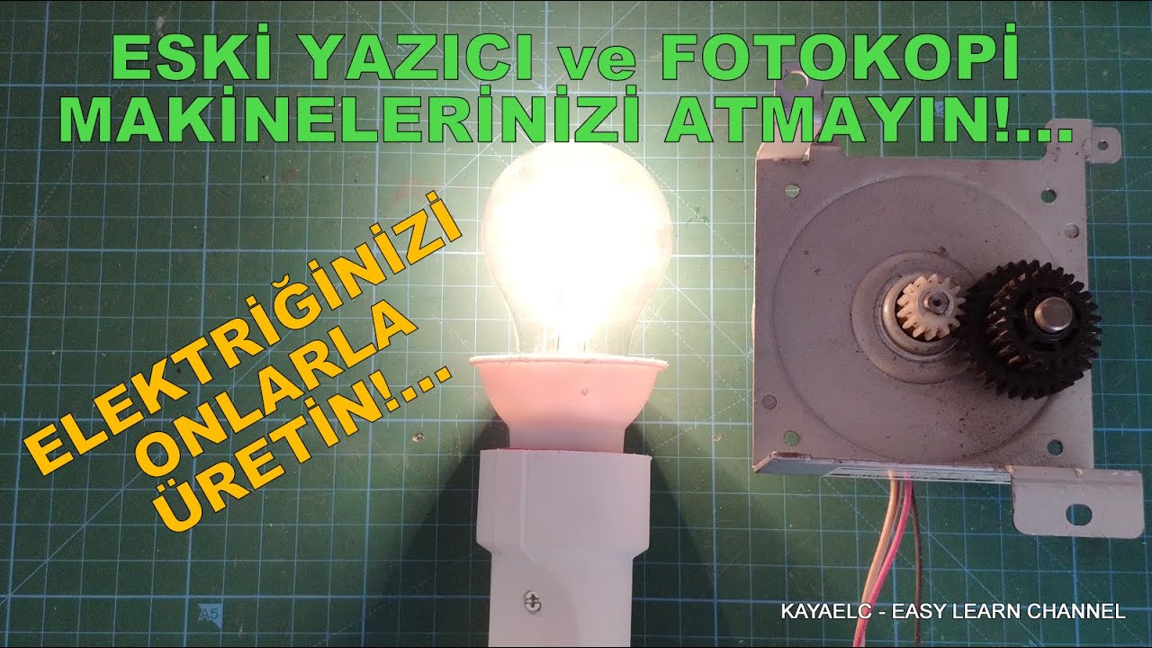 💥💥Eski Yazıcı ve Fotokopi Makinelerinizi Atmayın - Elektriğinizi Onlarla Üretin💥💥
