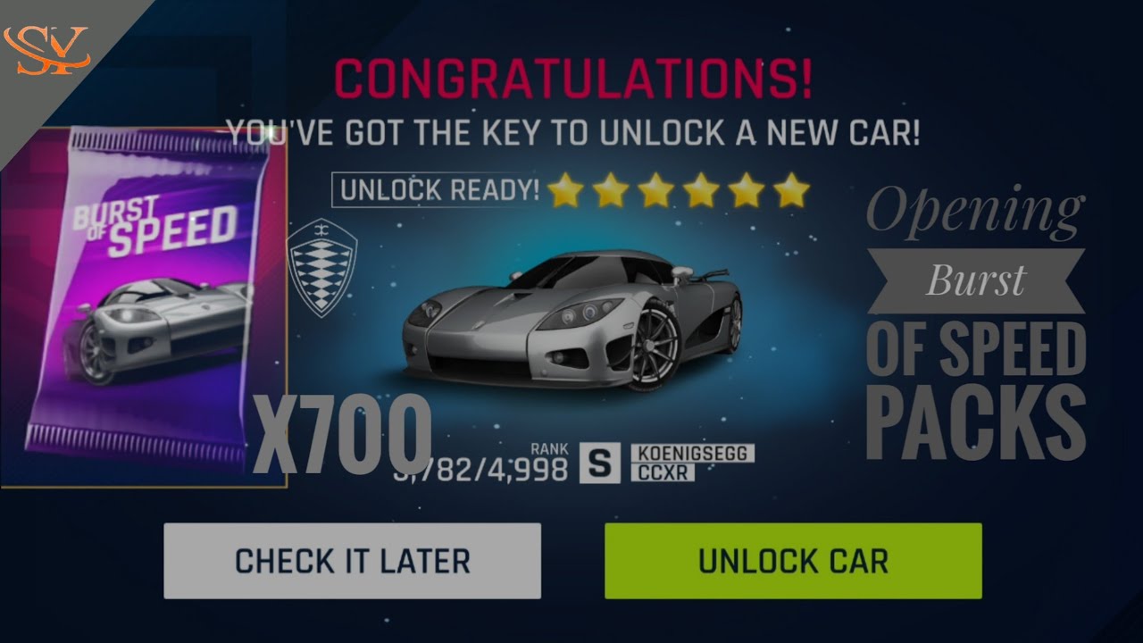 Asphalt 9 Legends | Burst of speed pack opening | Koenigsegg CCXR |