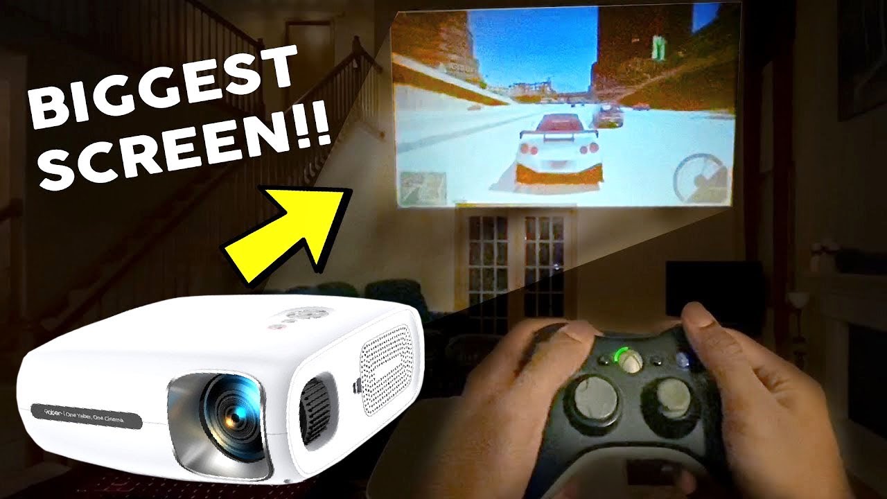 I PLAYED GTA 5 ON A HUGE WALL!! ( YABER V7 PRO Projector Review! )
