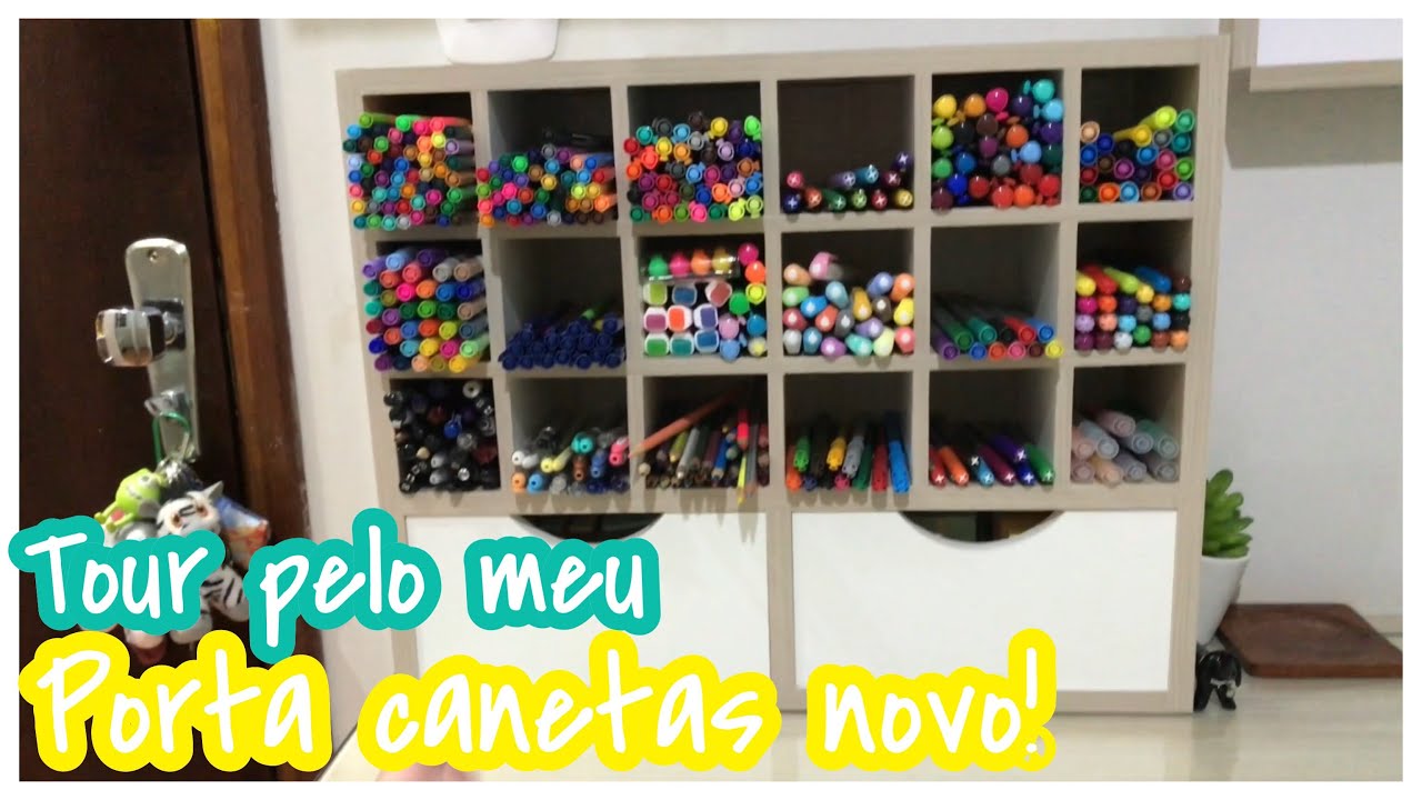 TOUR PELO MEU PORTA CANETAS NOVO!