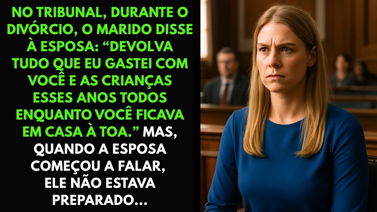 No Tribunal, Durante o Divórcio, o Marido Acusa a Esposa a Viver às Custas Dele  Mas, quando