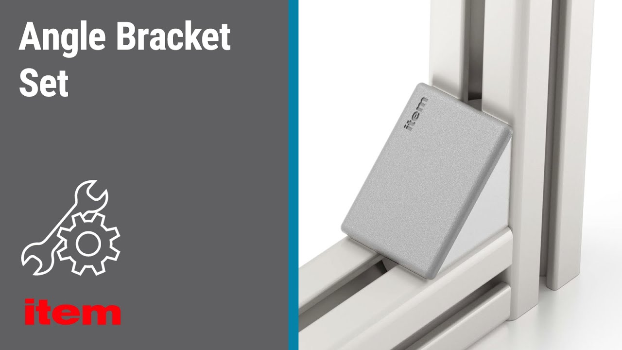 How can I connect aluminium profiles without machining using the item angle bracket? Instructions
