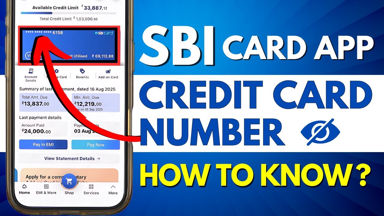 How to See Credit Card Number in SBI Card App? Check SBI Credit Card Number Online