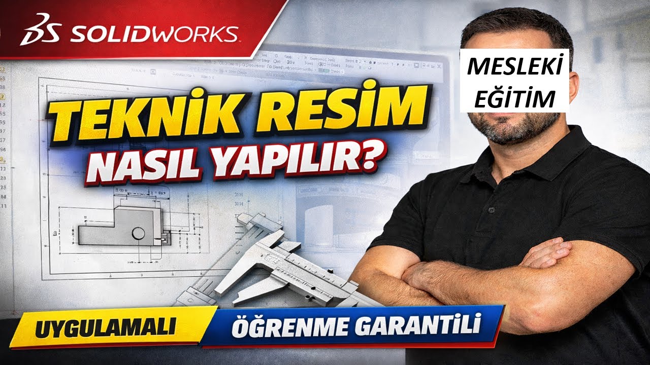 2 Boyutlu Resim Çizme Uygulama 2 - Solidworks İle Teknik Resim