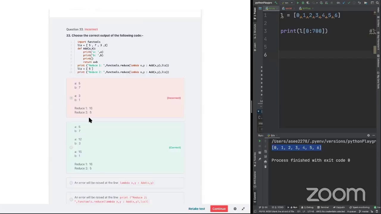 Python Certification PCAP Mock Exam - 6