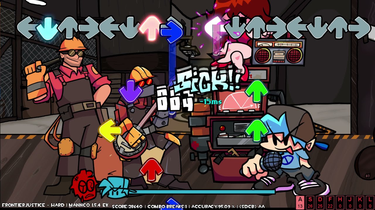 FNF Vs. TF2 Mann Co Engineer - Frontierjustice (4k)