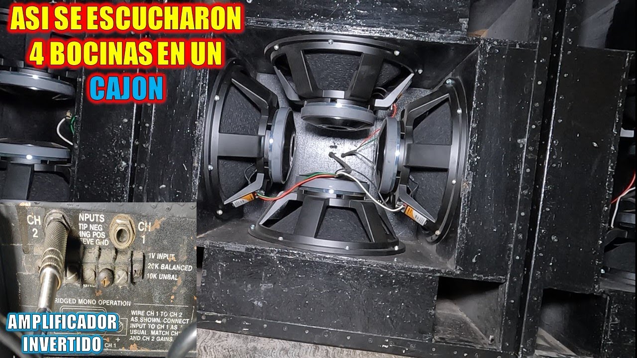 Mucho CUIDADO😱con ESTOS AMPLIFICADORES!! IMPRESIONANTE BAJO de 4 BOCINAS JUNTAS en UN SOLO CAJÓN