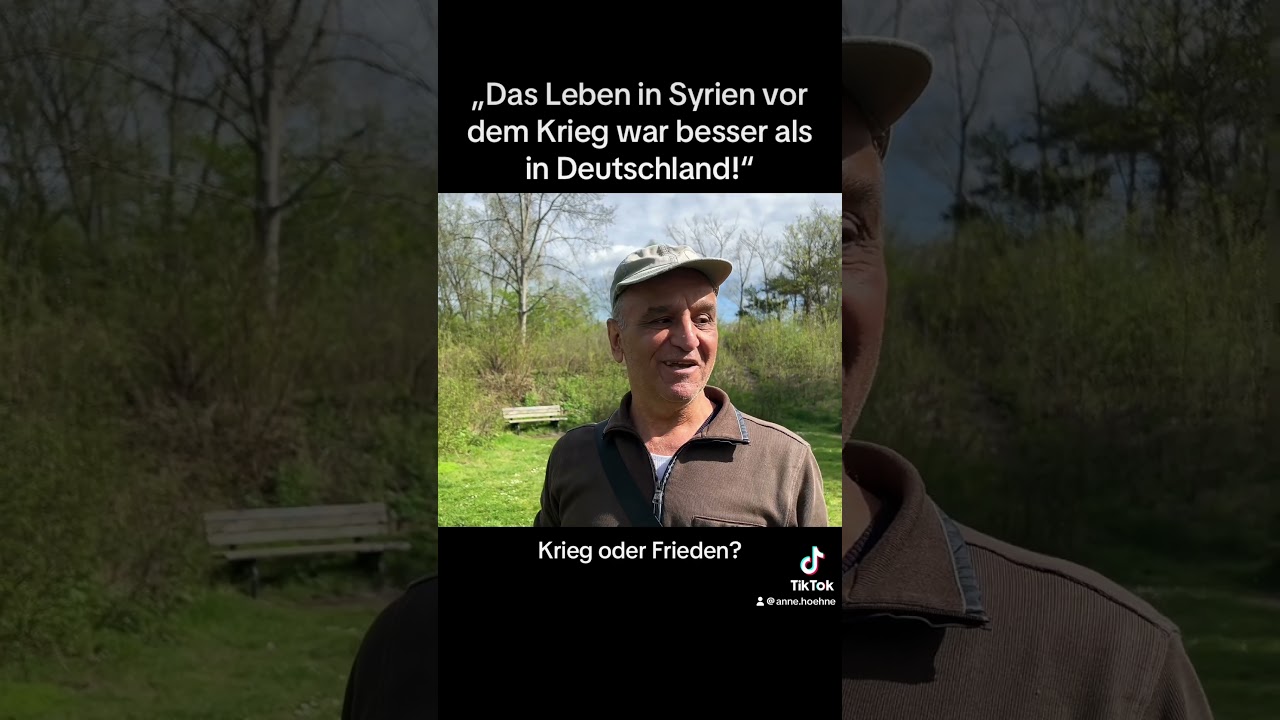 Ein Fl&uuml;chtling aus Syrien vermisst seine zerst&ouml;rte Heimat