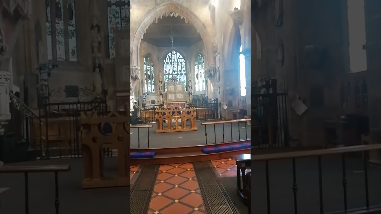 (1)St Giles Parish Church left inside  in Wrexham, Wales, UK