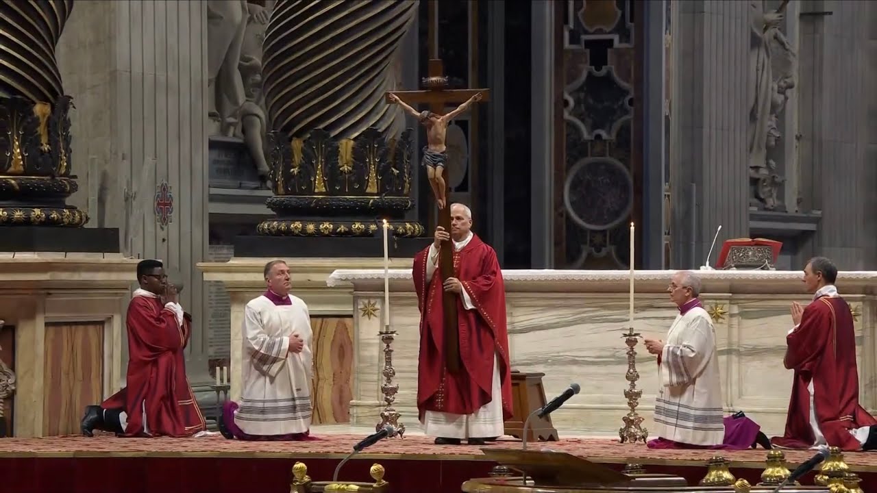 Solemn Liturgy of Good Friday with Pope Leo XIV from St. Peter's Basilica 3 April 2026 HD