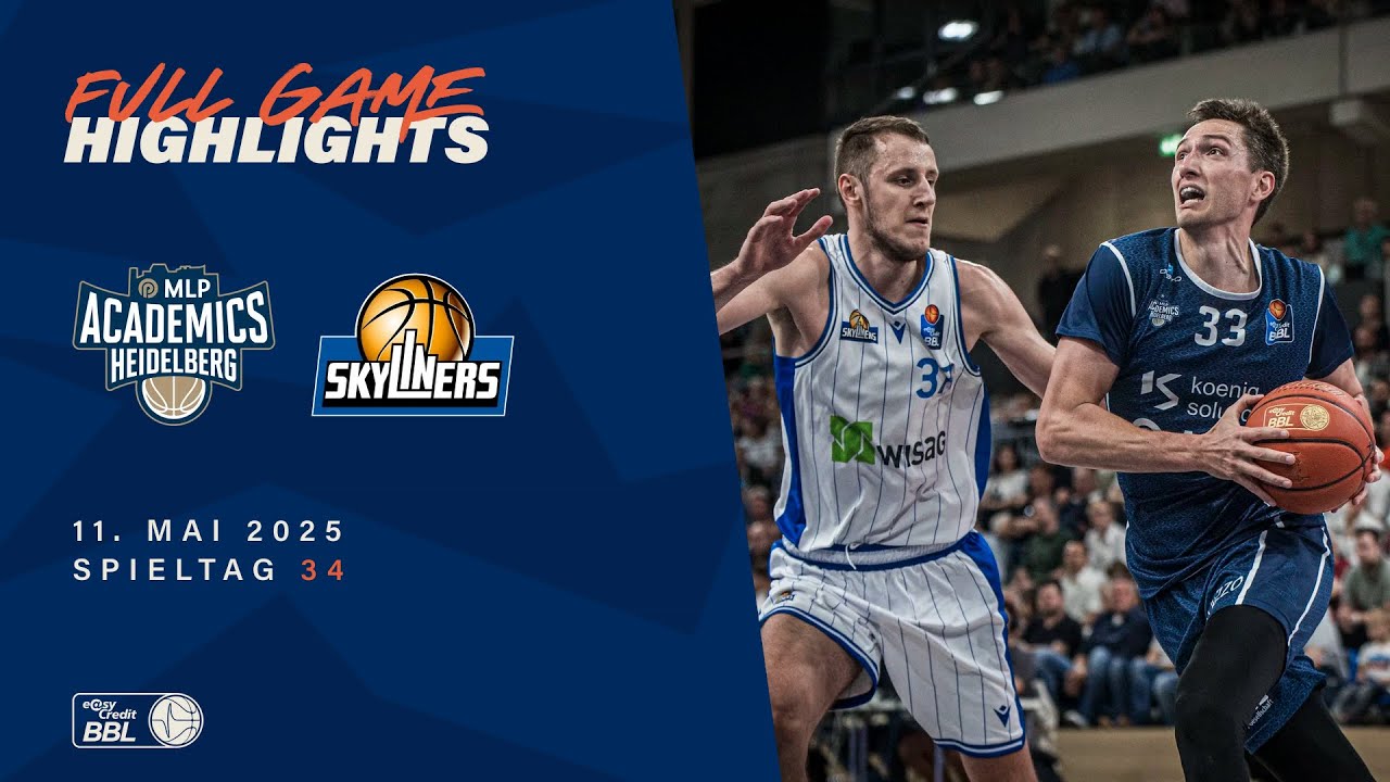 MLP Academics Heidelberg vs. Skyliners - Full Game Highlights - Spieltag 34, 2024/25