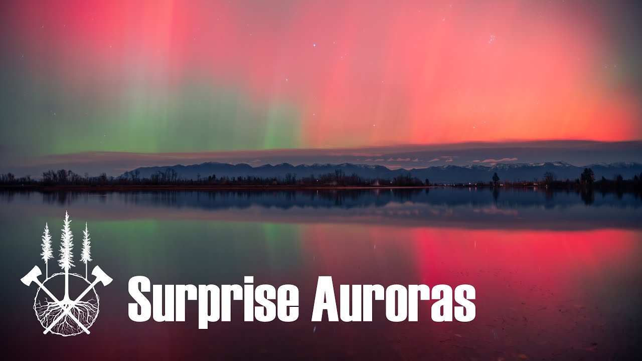 Photographing Auroras on a Glassy River in Montana