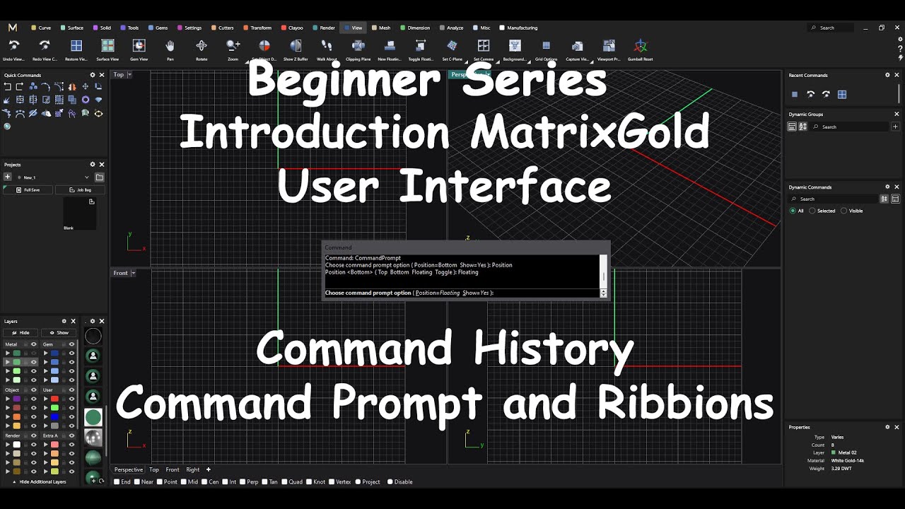 Введение в серию для начинающих Пользовательский интерфейс MatrixGold История команд Командная ст...