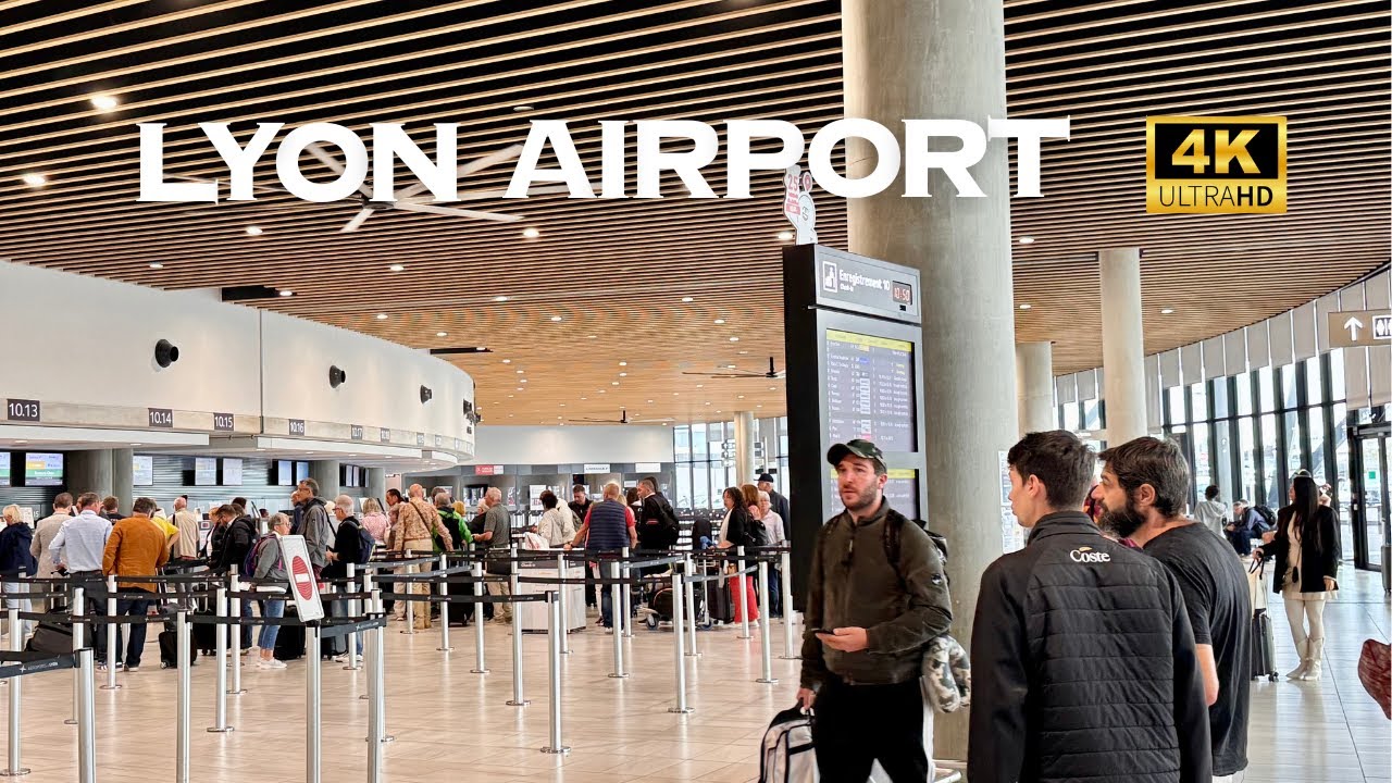 [4K] Lyon Airport, France 🇫🇷🐧 Walking Tour