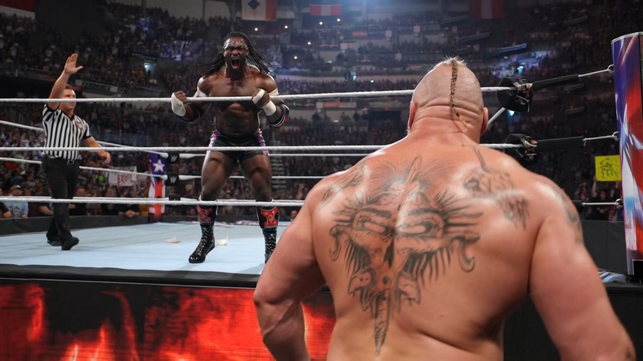 Brock Lesnar make his personality with Oba Femi 30 March 2026 The Beast Brock Lesnar attack Oba Femi
