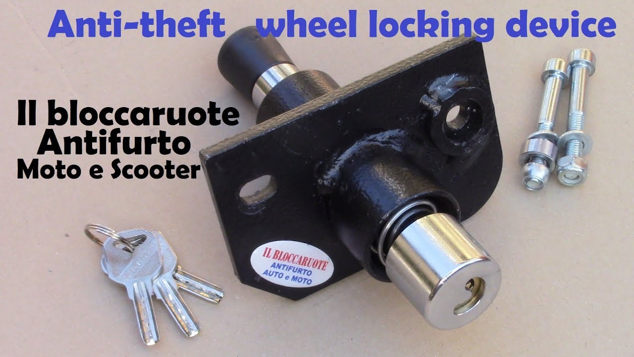 Come installare l'ANTIFURTO BLOCCA RUOTA - ANTI-THEFT WHEEL LOCHING device