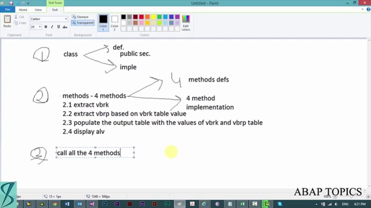 Object Oriented ABAP programming