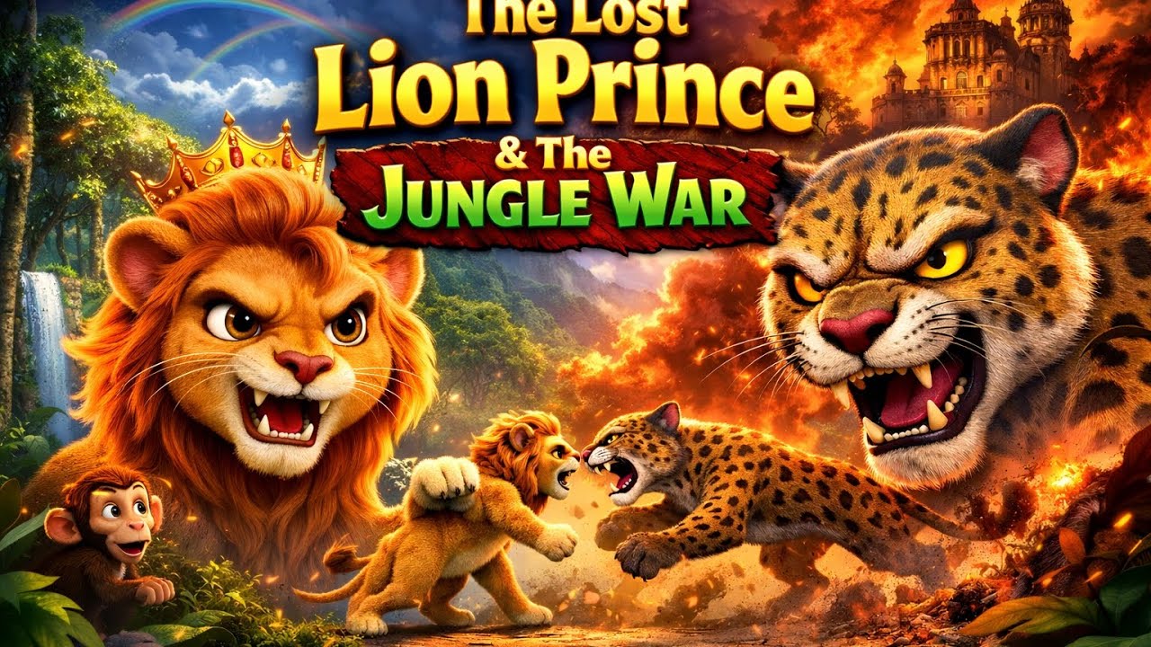 The Lost Lion Prince and the Jungle War | 3D Animated Jungle Story | Moral Story