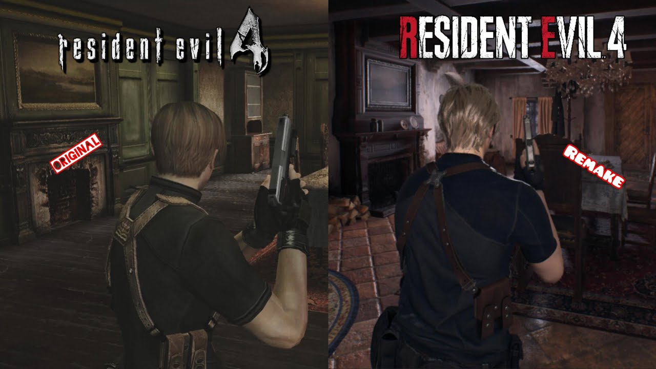 RESIDENT EVIL 4 [ ORIGINAL VS REMAKE ] Comparison VILLAGE