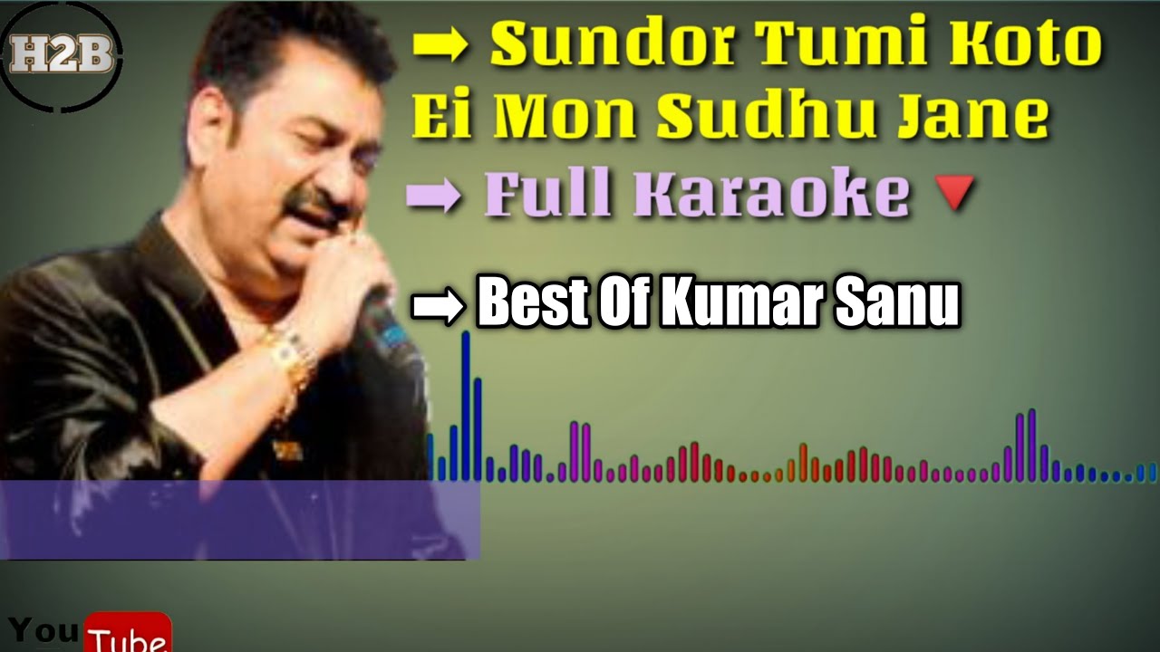 Kumar Sanu - Sundor Tumi Koto Ei Mon Sudhu Jane Karaoke HQ...  | Super Hit Bengali Karaoke