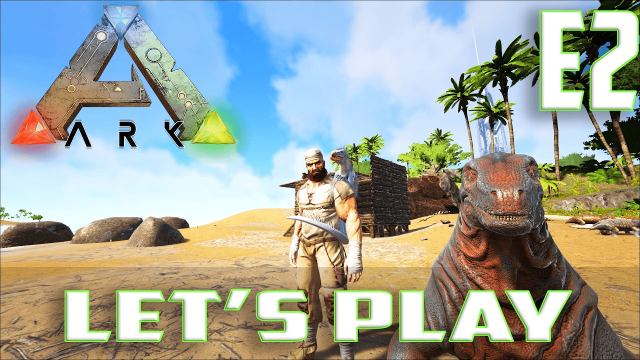 Let's Play ARK: Survival Evolved (Single Player) Ep.2 Titanboa Scare & Moschops Taming