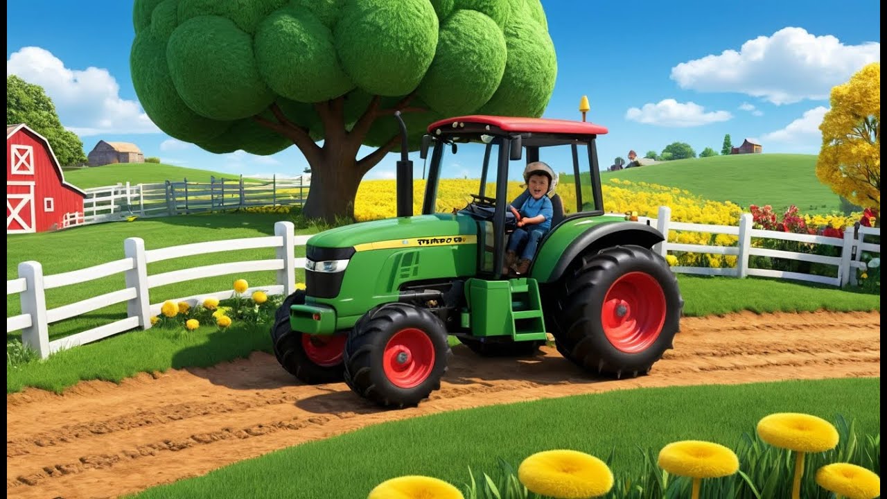 Voroom Voroom! The Tricky Tractor Trail | Fun Tractor Song | Interactive Farm Rhyme for Toddlers