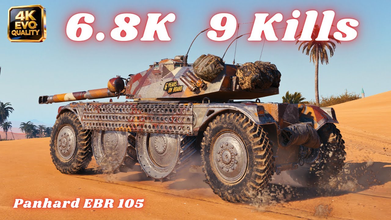 Panhard EBR 105 - 6.8K Damage 9 Kills World of Tanks