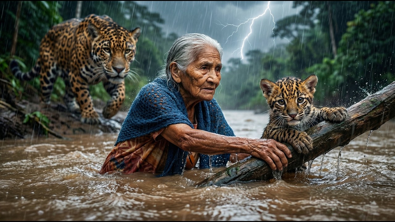 I Saved a Jaguar Cub During the Amazon River Flood... The Next Day, I Heard a Noise at My Door