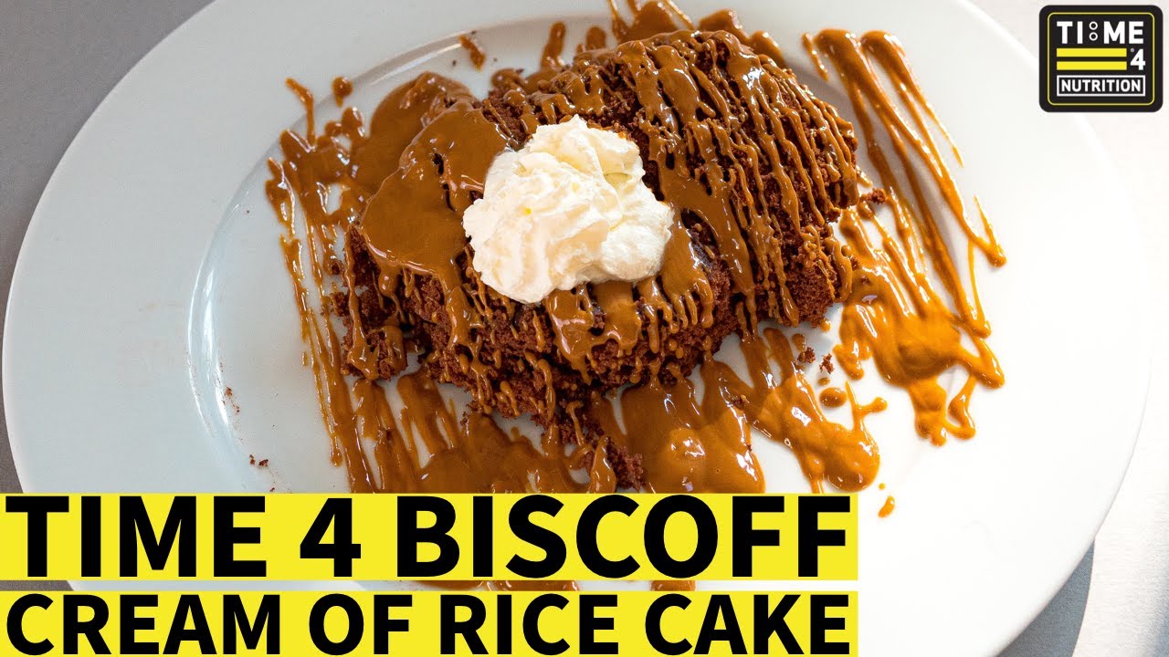 Time 4 Biscoff Cream of Rice Cake recipe, great high protein sweet treat, breakfast alternatives.