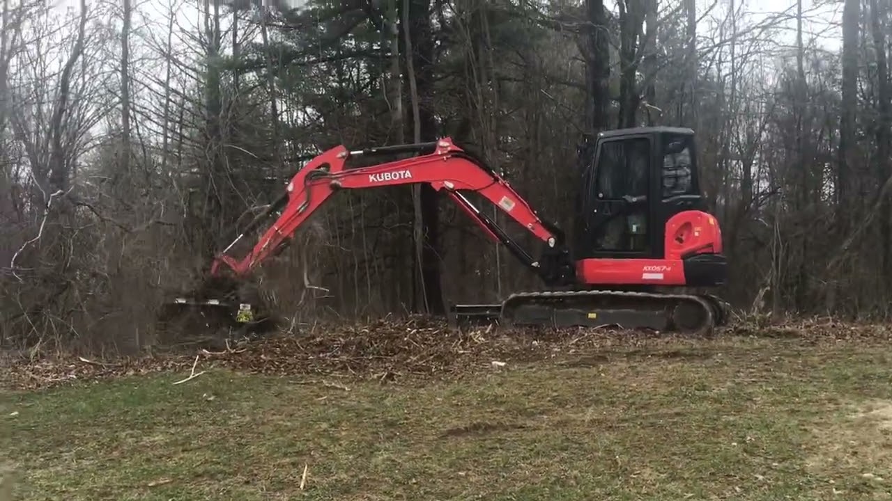 Brown Raptor 30 on Kubota KX-40
