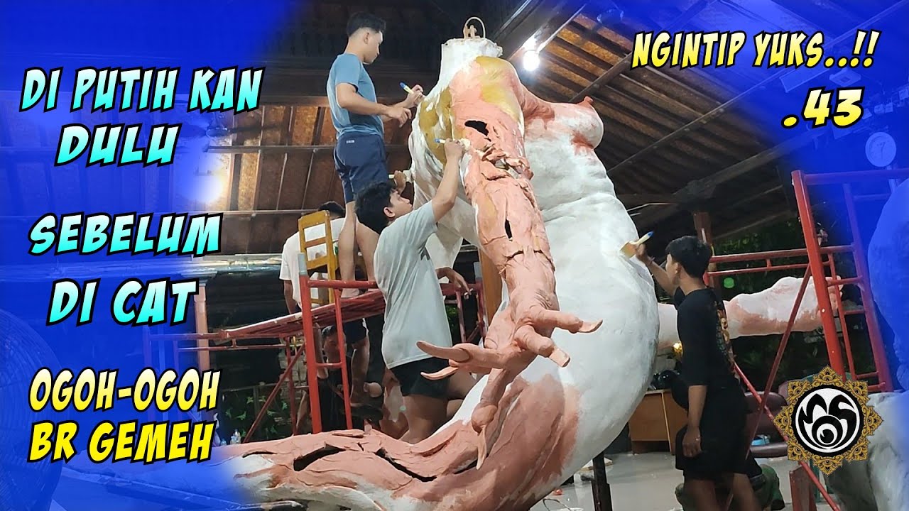 Di Putih kan dulu sebelum di cat dasar Ogoh-ogoh Gemeh#mos_bali 